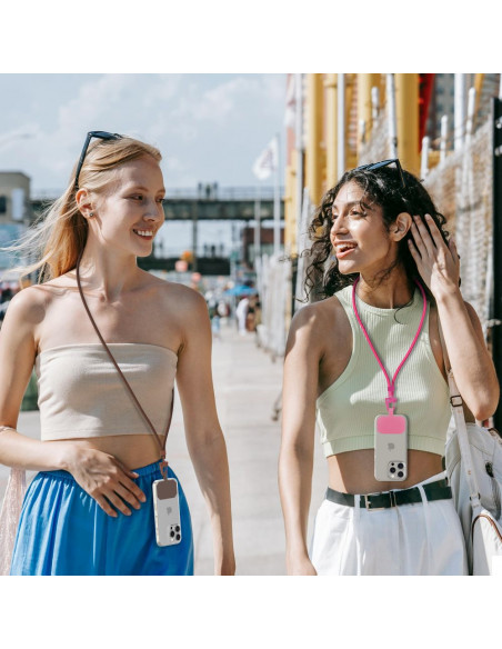 
Telefono dėklo virvelė su reguliuojamu dirželiu, 80 cm - juoda
