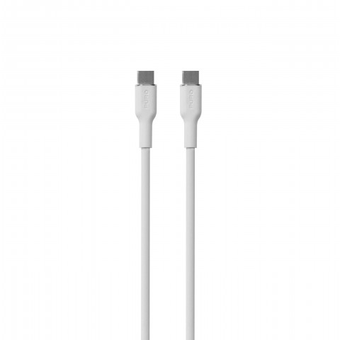 
USB-C 60W silikoninis kabelis 1,5 m – baltas
