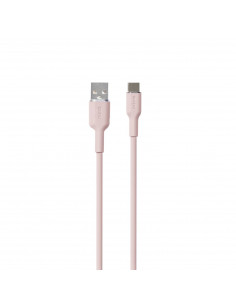 
USB-A - USB-C laidas 1,5 m - rožinis
