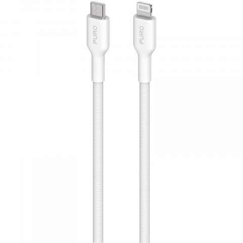 
MFI USB-C - iPhone Lightning kabelis 1.2m - baltas
