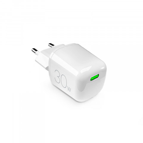 
„MiniPro“ 30 W USB-C GaN sieninis įkroviklis – baltas
