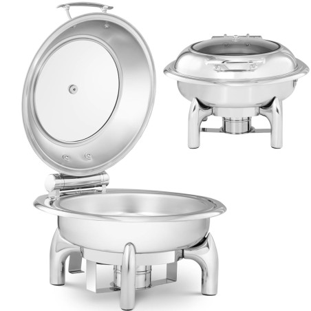 Apvalus maisto šildytuvas pastai su dangteliu su lango skersmuo. 39cm 5,5l Apvalus maisto šildytuvas pastai su dangteliu su lango skersmuo. 39cm 5,5l