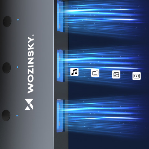 
4x USB-A šakotuvo skirstytuvas su aliuminio jungikliais - pilkas
