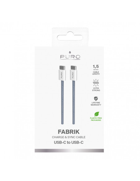 
USB-C 60W 1,5 m kabelis – mėlynas
