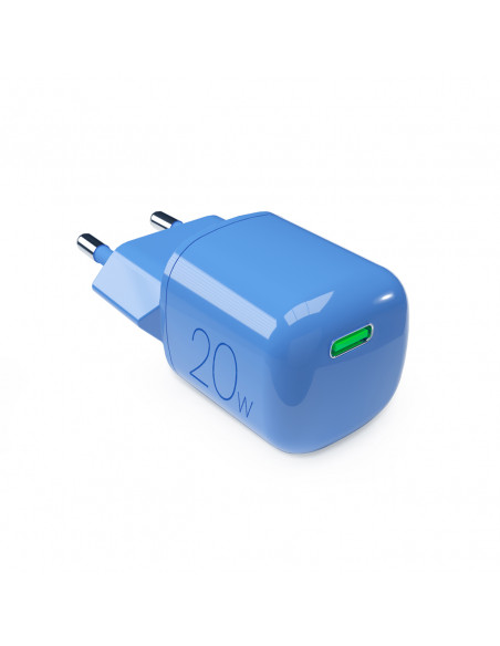 
USB-C GaN 20W sieninis įkroviklis – mėlynas
