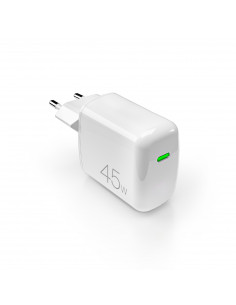 
USB-C PD GaN 45W sieninis įkroviklis – baltas
