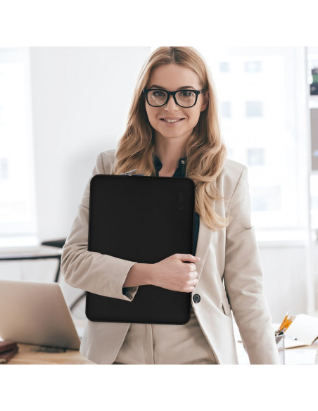 
Nešiojamojo kompiuterio krepšys, dėklas, įmautė 15-16 colių nešiojamiesiems kompiuteriams + priedų dėklas - juodas
