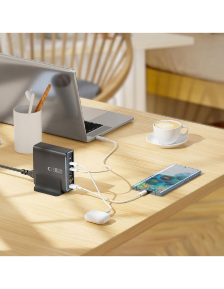 
Įrenginių įkrovimo stotelė 4x USB-C 2x USB-A 80W
