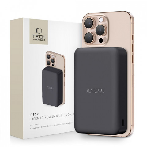 
20000mAh išorinė baterija su „MagSafe USB-C“ laidu, 30 cm, juoda
