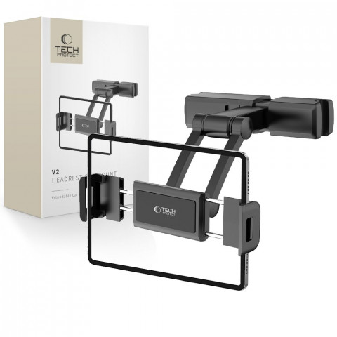 
V2 automobilio galvos atramos išmaniojo telefono ir planšetinio kompiuterio laikiklis – juodas
