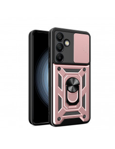 
„Hybrid Armor Camshield“ dėklas „Samsung Galaxy A26“ su stovu ir kameros dangteliu – rožinis
