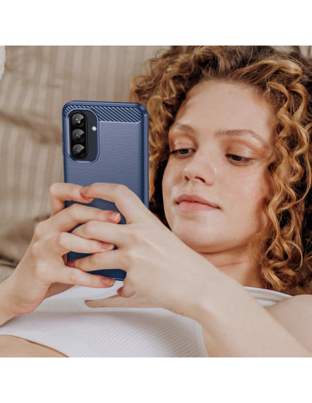 
Silikoninis dėklas, skirtas „Samsung Galaxy A26 Carbon“ dėklui - mėlynas
