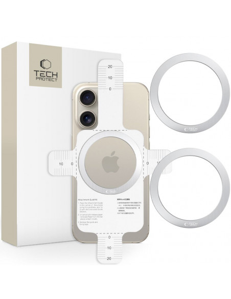 
Magnetinis „MagSafe“ žiedas išmaniojo telefono dėklui – sidabrinis
