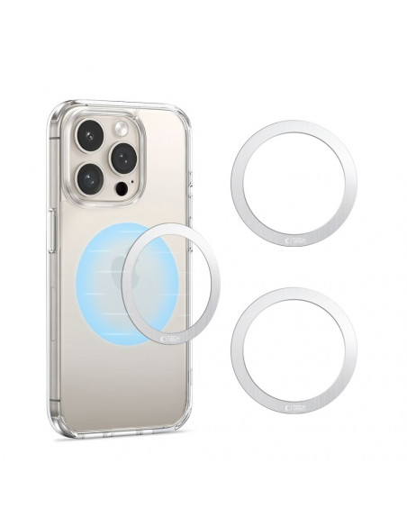 
Magnetinis „MagSafe“ žiedas išmaniojo telefono dėklui – sidabrinis
