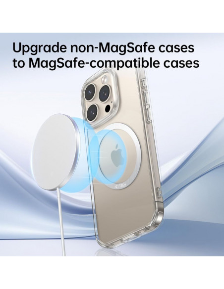 
Magnetinis „MagSafe“ žiedas išmaniojo telefono dėklui – sidabrinis
