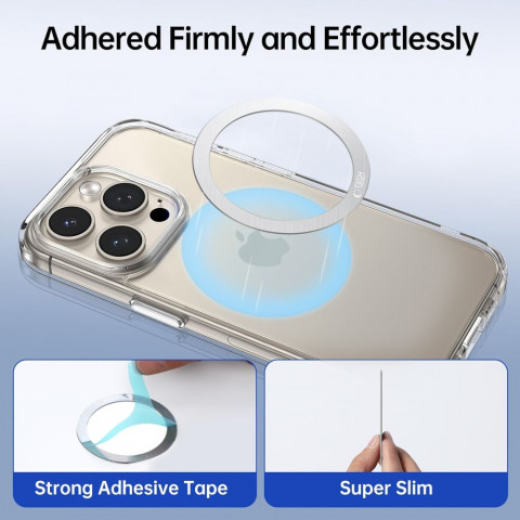 
Magnetinis „MagSafe“ žiedas išmaniojo telefono dėklui – sidabrinis
