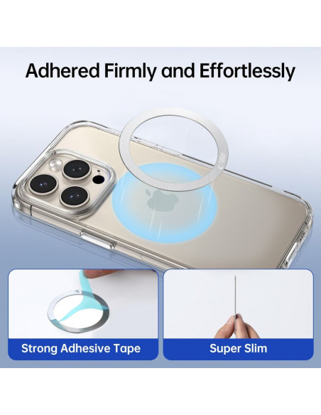 
Magnetinis „MagSafe“ žiedas išmaniojo telefono dėklui – sidabrinis
