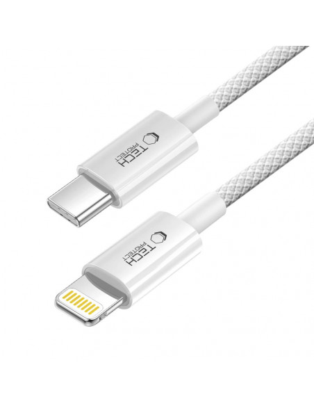
USB-C laidas – iPhone Lightning PD 27W 3A 100 cm – pilkas
