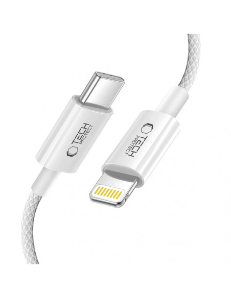 
USB-C laidas – iPhone Lightning PD 27W 3A 100 cm – pilkas
