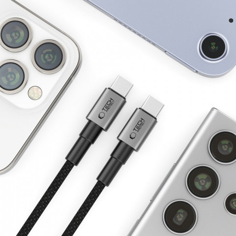 
USB-C PD 100W 5A 300 cm kabelis - pilkas
