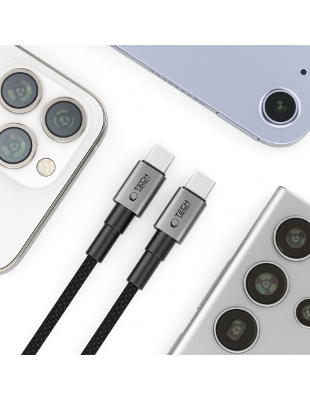 
USB-C PD 100W 5A 300 cm kabelis - pilkas
