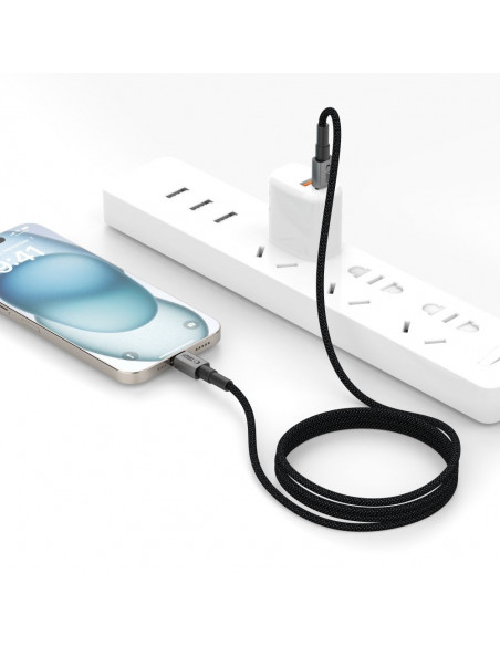 
USB-C PD 100W 5A 300 cm kabelis - pilkas
