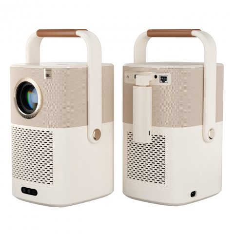 
„FullHD 1080p“ LCD belaidis multimedijos projektorius su „JBL WiFi BT T2 Plus“ garsiakalbiais – smėlio spalvos
