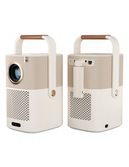 
„FullHD 1080p“ LCD belaidis multimedijos projektorius su „JBL WiFi BT T2 Plus“ garsiakalbiais – smėlio spalvos
