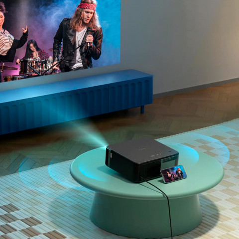 
„FullHD 1080p“ LCD multimedijos projektorius su „JBL WiFi BT K2s“ garsiakalbiais – juodas
