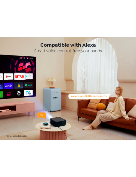 
„FullHD 1080p“ LCD multimedijos projektorius su „JBL WiFi BT K2s“ garsiakalbiais – juodas
