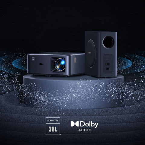 
„FullHD 1080p“ LCD multimedijos projektorius su JBL garsiakalbiais ir „WiFi BT“ žemųjų dažnių garsiakalbiu „K2s Pro“ – ...