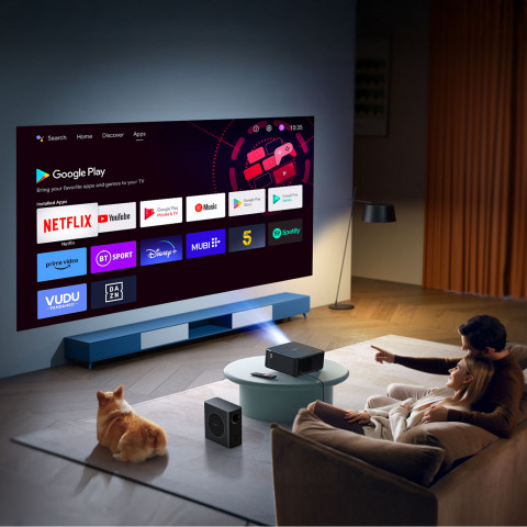 
„FullHD 1080p“ LCD multimedijos projektorius su JBL garsiakalbiais ir „WiFi BT“ žemųjų dažnių garsiakalbiu „K2s Pro“ – ...