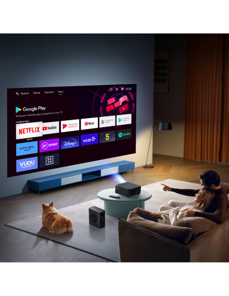 
„FullHD 1080p“ LCD multimedijos projektorius su JBL garsiakalbiais ir „WiFi BT“ žemųjų dažnių garsiakalbiu „K2s Pro“ – ...