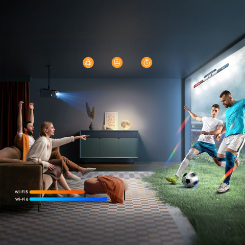 
„FullHD 1080p“ LCD multimedijos projektorius su JBL garsiakalbiais ir „WiFi BT“ žemųjų dažnių garsiakalbiu „K2s Pro“ – ...