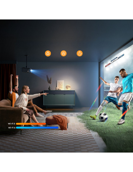 
„FullHD 1080p“ LCD multimedijos projektorius su JBL garsiakalbiais ir „WiFi BT“ žemųjų dažnių garsiakalbiu „K2s Pro“ – ...