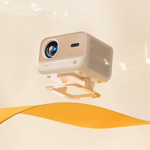 
„FullHD 1080p“ LCD multimedijos projektorius su „JBL WiFi L2 Plus“ garsiakalbiais – smėlio spalvos
