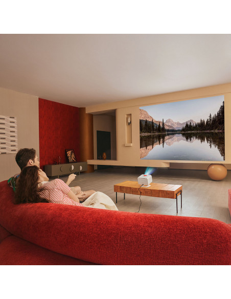 
„FullHD 1080p“ LCD multimedijos projektorius su „JBL WiFi L2 Plus“ garsiakalbiais – smėlio spalvos
