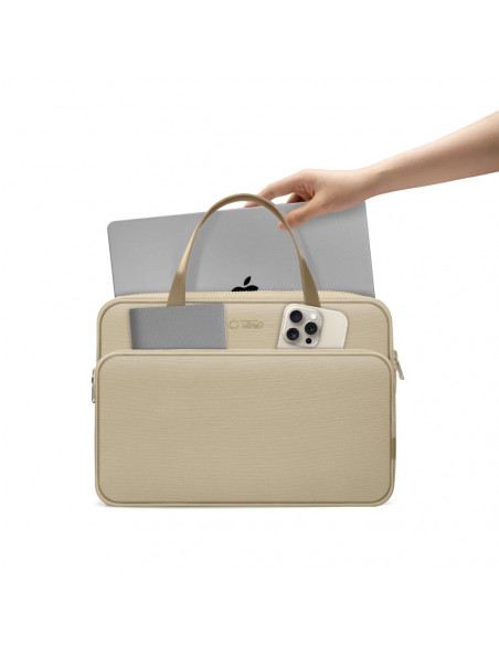 
15–16 colių putplasčio nešiojamojo kompiuterio krepšys – smėlio spalvos
