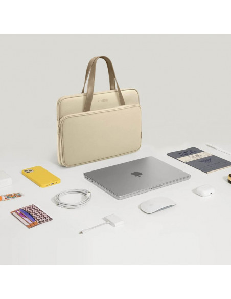 
15–16 colių putplasčio nešiojamojo kompiuterio krepšys – smėlio spalvos
