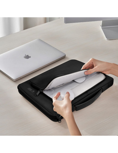 
Bazinis 13–14 colių nešiojamojo kompiuterio dėklas – juodas
