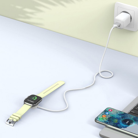 
Indukcinis įkroviklis Apple Watch USB-C 3W 1m - baltas
