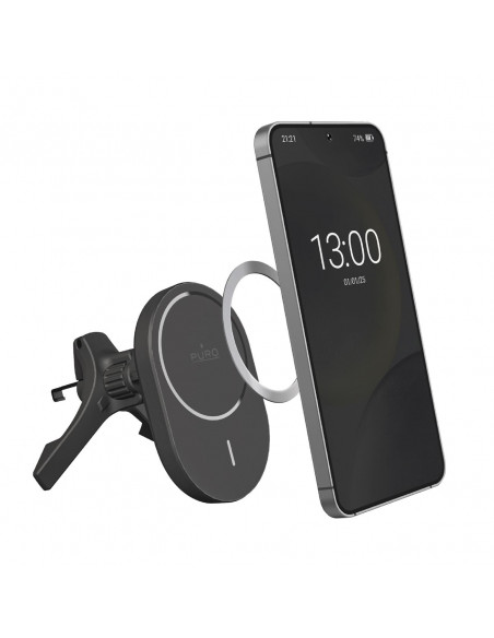 
Automobilinis telefono laikiklis su Qi2 MagSafe 15W įkrovikliu – juodas
