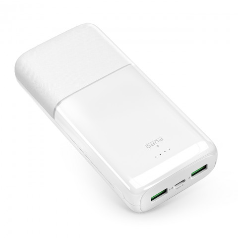 
20000mAh USB-A USB-C PD AFC 22.5W nešiojama baterija – balta
