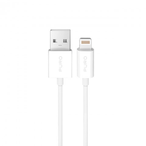 
USB-A - iPhone Lightning TPE 12W 3m kabelis - baltas
