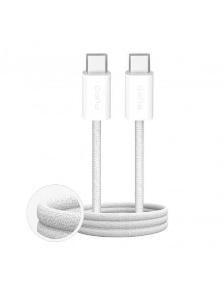 
„Fabrik 4“ 240 W 1 m pintas USB-C laidas – baltas
