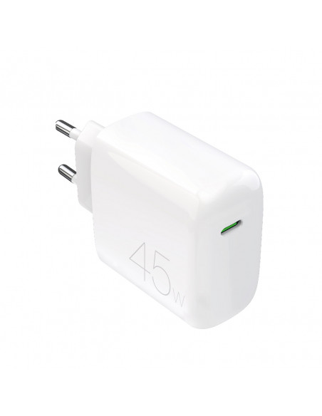 
Kompaktiškas USB-C 45W sieninis įkroviklis – baltas
