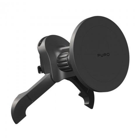 
Magnetinis automobilinis išmaniojo telefono laikiklis su reguliuojamomis grotelėmis, „MagSafe“ – juodas
