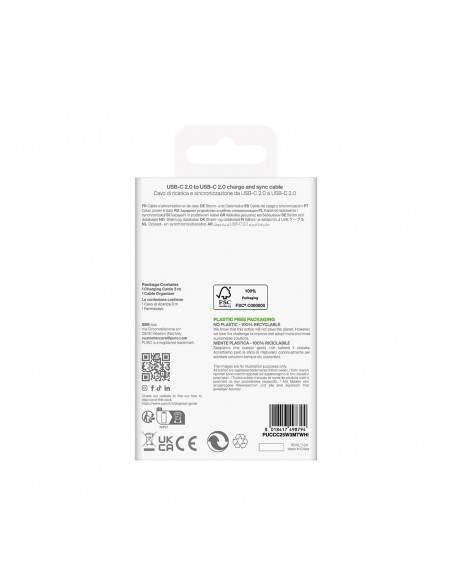 
USB-C TPE 25W 3m kabelis – baltas
