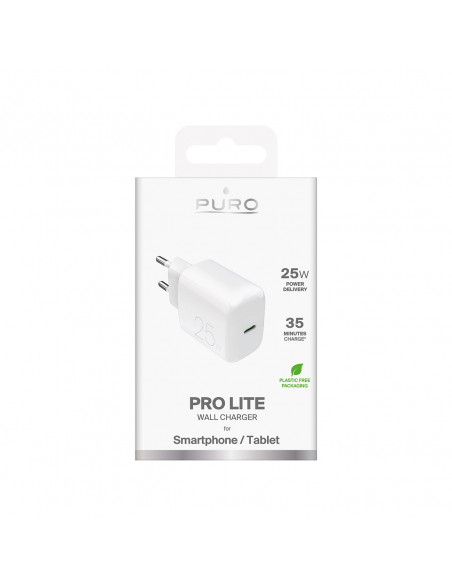 
USB-C maitinimo šaltinis 25 W sieninis įkroviklis – baltas
