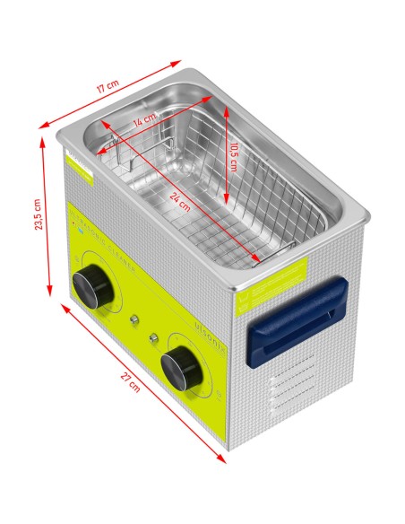 Skalbimo ultragarsinis vonios valytuvas 3,2 l 120 W Skalbimo ultragarsinis vonios valytuvas 3,2 l 120 W